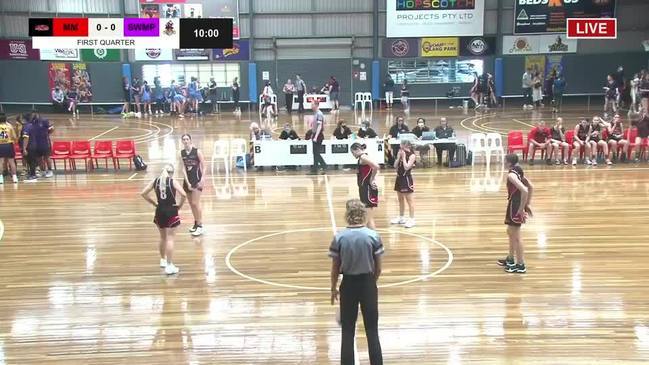 REPLAY: Qld Girls U16's State Basketball Championships -  Mackay Meteorettes vs South West Metro Pirates (Div 1 Semi-Final)