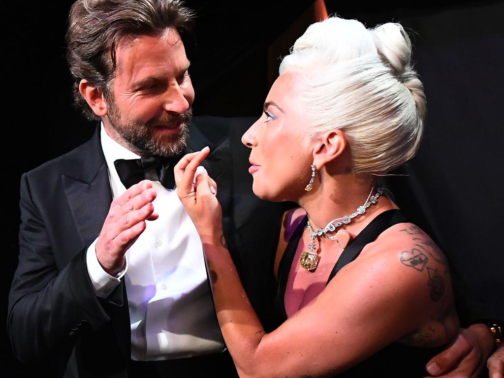 Lady Gaga and Bradley Cooper backstage during the 91st Annual Academy Awards at the Dolby Theatre in Hollywood, California. Picture: Matt Petit/A.M.P.A.S/AFP