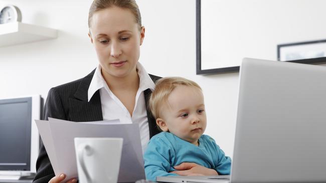 Mums, the sooner you get back to work after you’ve had your baby, the better for the Gross Domestic Product. (Pic: Thinkstock)