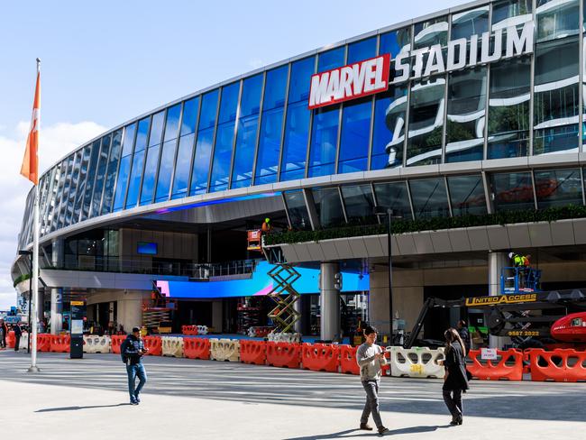 Sneak peek at redeveloped parts of Marvel Stadium. Aaron Francis / Herald Sun