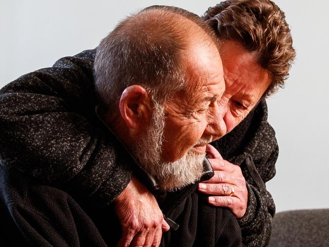 19/7/2019 Claus Burg and his wife Lynda at their Brahma Lodge home. Claus has terminal cancer which was missed by doctors and is in a Legal race against time to get compensation before he succumbs to cancer. Picture MATT TURNER.