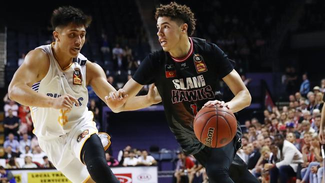 LaMelo Ball signed with the Hawks this year. Picture: AAP Image/Brendon Thorne