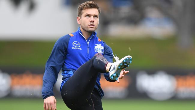 Shaun Higgins at North Melbourne training.