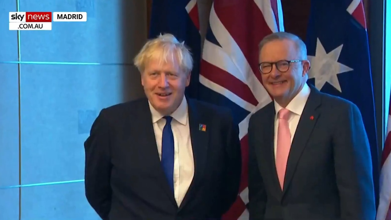 Albanese and Boris Johnson meet in Madrid