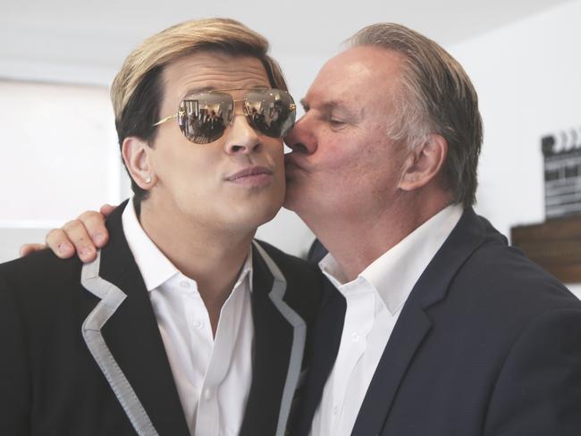 Right-wing commentator Milo Yiannopoulos met Mark Latham last year. Picture: Nathan Richter