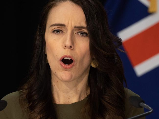 Prime Minister of New Zealand Jacinda Ardern speaks to the media about changing the 2020 general election date during a press conference at the Parliament in Wellington on August 17, 2020. - Prime Minister Jacinda Ardern on August 17 delayed New Zealand's looming election by four weeks to October 17 after a renewed coronavirus outbreak hampered campaigning. New Zealand, whose original election date had been set for September 19, is battling a return of COVID-19 which last week forced the country's largest city Auckland into lockdown and ended 102 days without community transmission. (Photo by Marty MELVILLE / AFP)