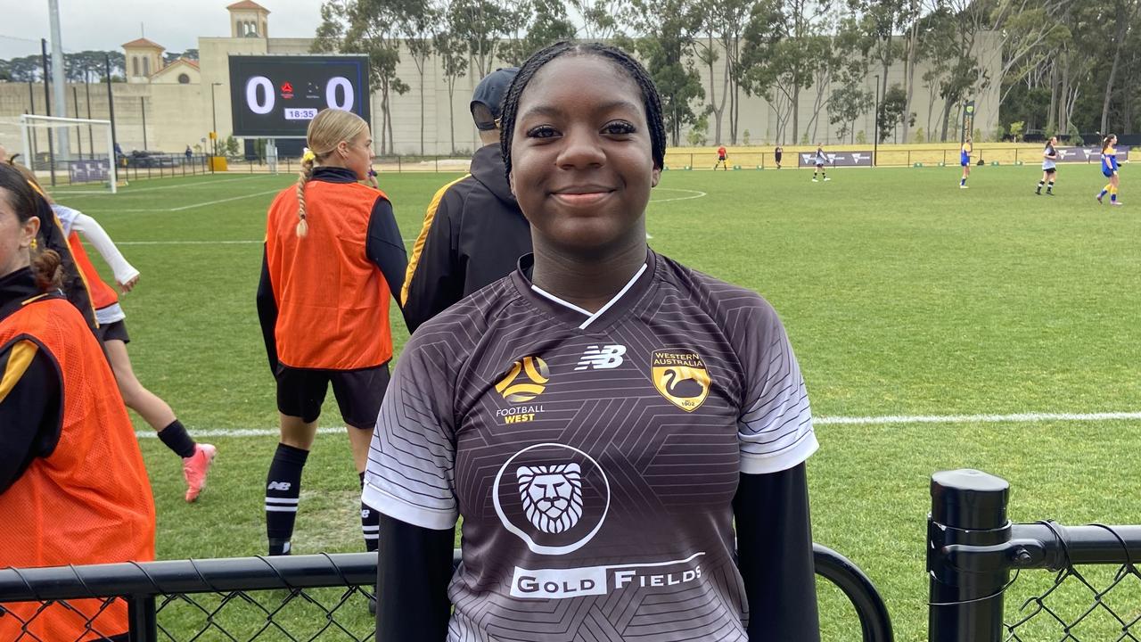 Western Australia U15s star Theodora Mouithys Mickalad at The Home of the Matildas in Bundoora, Victoria. Picture: Max Hatzoglou