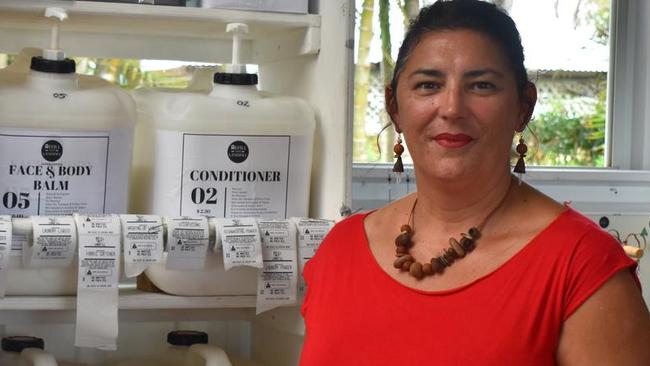 Beverley Whip at her Refill Not Landfill station. Picture: Rhylea Millar