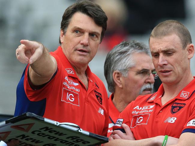 AFL Round 20 : Melbourne v Hawthorn Paul Roos & Simon Goodwin Picture:Wayne Ludbey