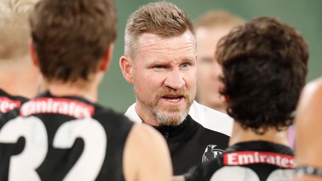 Can Nathan Buckley right the ship at Collingwood? Picture: AFL Photos/Getty Images