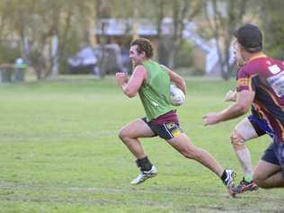 Grafton Ghosts dummy half Todd Cameron makes a break during a recent training run at Frank McGuren Field. Picture: Matthew Elkerton