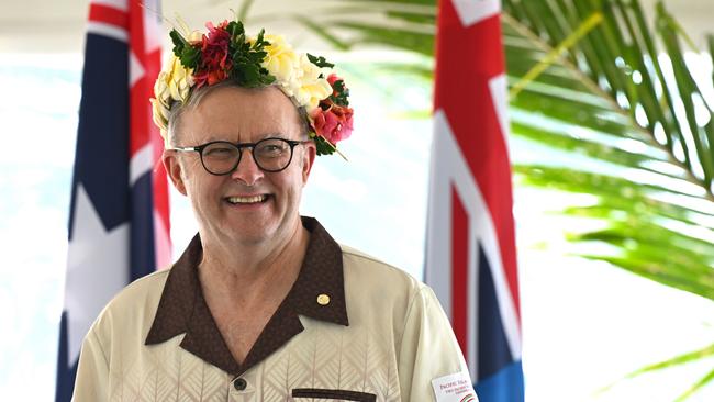 Australian Prime Minister Anthony Albanese at the Pacific Islands Forum. Picture: AAP