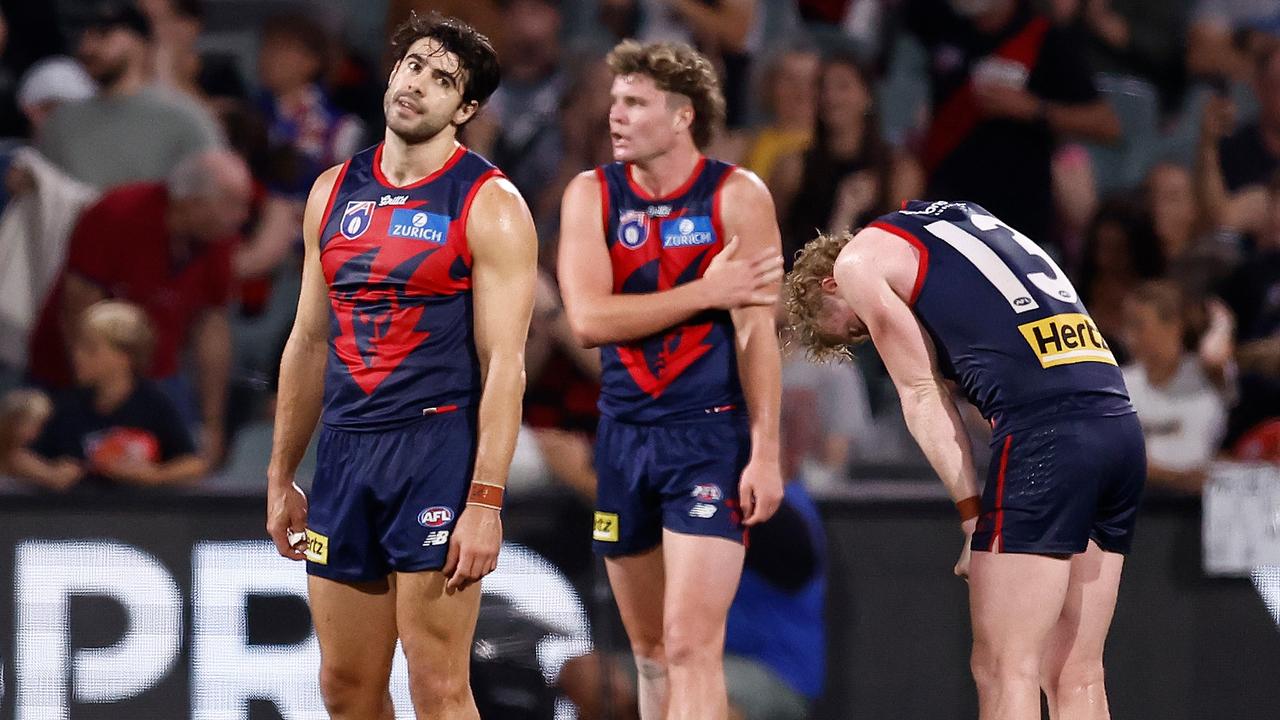 Petracca and Oliver have failed to reach the heights of their game-changing best. (Photo by Michael Willson/AFL Photos via Getty Images)