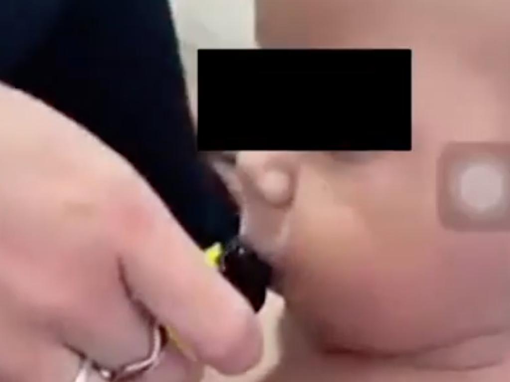 Baby vape video Mum speaks out after viral footage of smoking