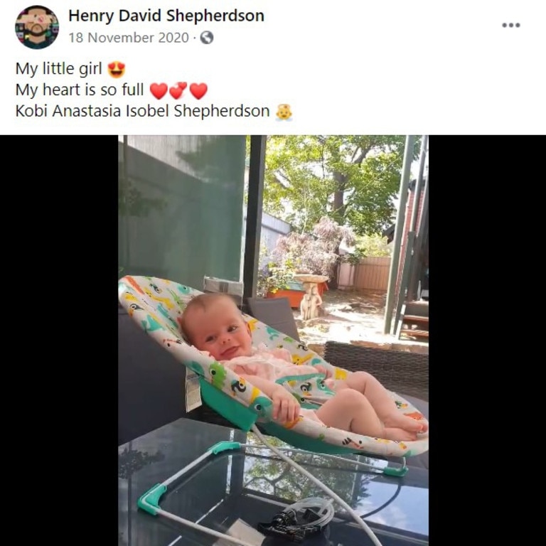 Kobi Sheperdson - Facebook posts by father who allegedly murdered her, Henry Sheperdson. Picture: Facebook