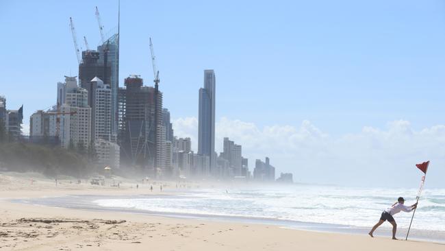 An empty Broadbeach during the Commonwealth Games. Picture: Alex Coppel