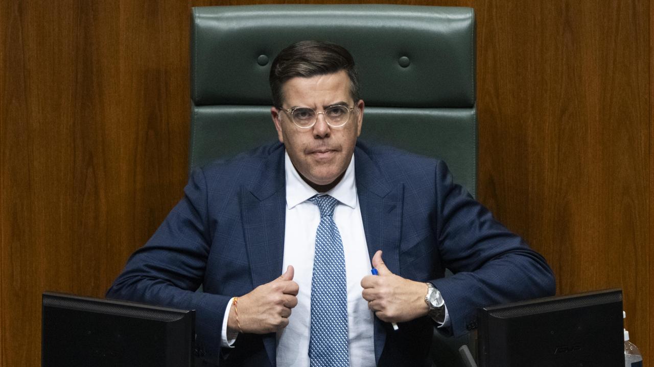 The fallout from the Qatar saga has dragged in the Speaker of the House after the Coalition seized a deflection from the Transport Minister during a rowdy question time. Picture: NCA NewsWire / Martin Ollman