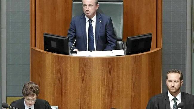 Mr Kevin Hogan MP in the Chair, House of Representatives chamber proceedings, Thursday 9 February 2017. Credit:  Image by Michael Masters. AUSPIC/DPS. Picture: Michael Masters