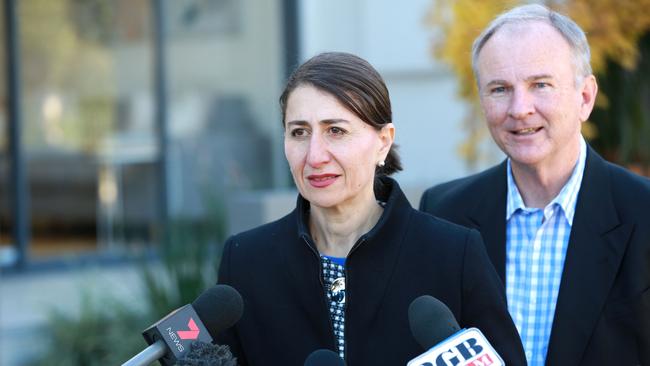 Premier Gladys Berejiklian with Riverstone MP Kevin Connolly. Picture: Damian Shaw