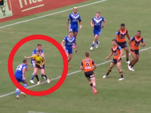 Sam Hughes shoves NRL referee