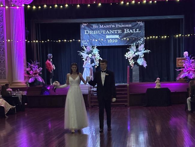 All the fun of St Mary's Debutante Ball at Maryborough City Hall.