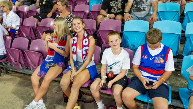 Fans at the Gold Coast Suns v Western Bulldogs 2025 AFL match at TIO Stadium. Picture: Pema Tamang Pakhrin