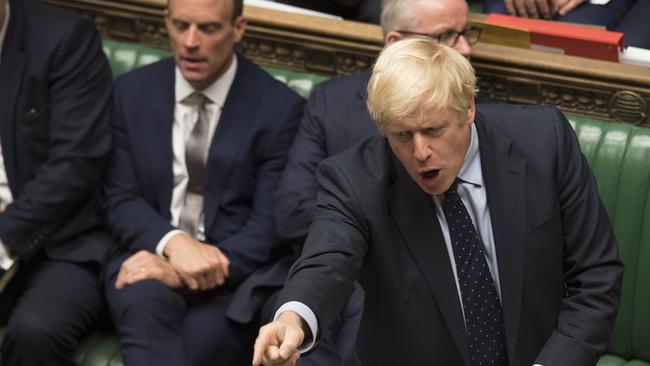 Boris Johnson speaks after losing the historic vote. Picture: AP.