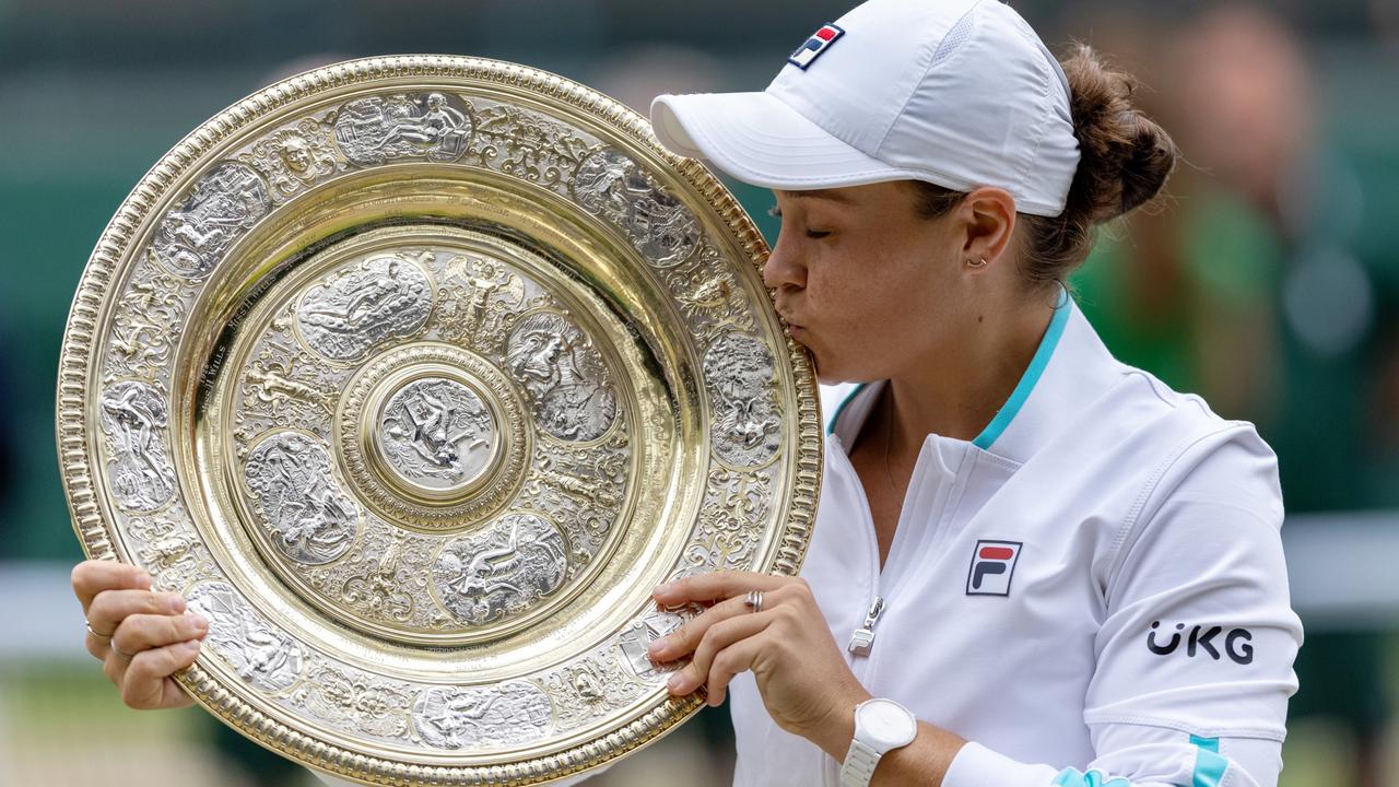 Ashleigh Barty after winning Wimbledon