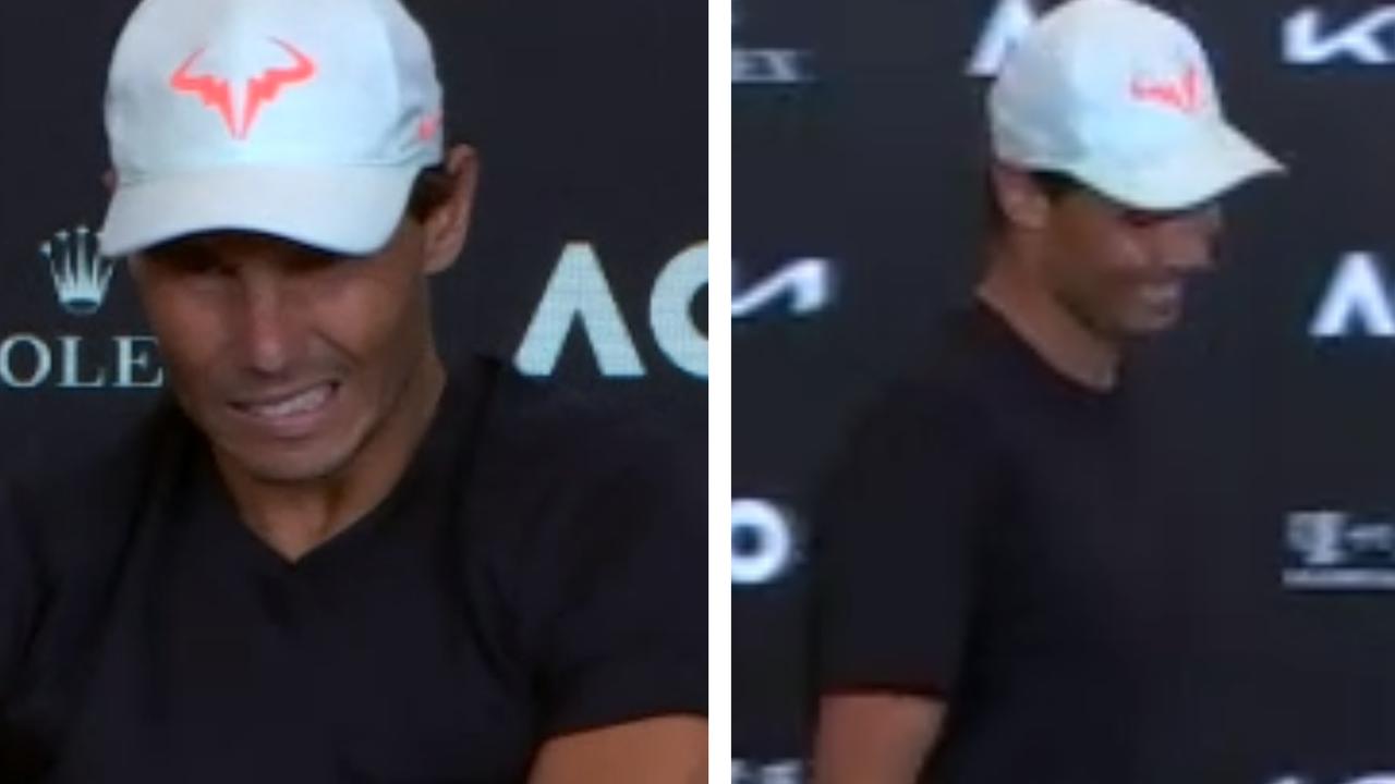 Rafael Nadal started cramping up.