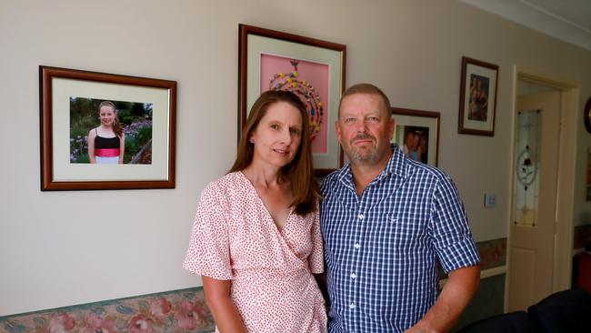 Karl and Olivia Fretwell lost their 15-year-old daughter Brooke (in picture on left) in January, 2015. Picture: AAP/Angelo Velardo.