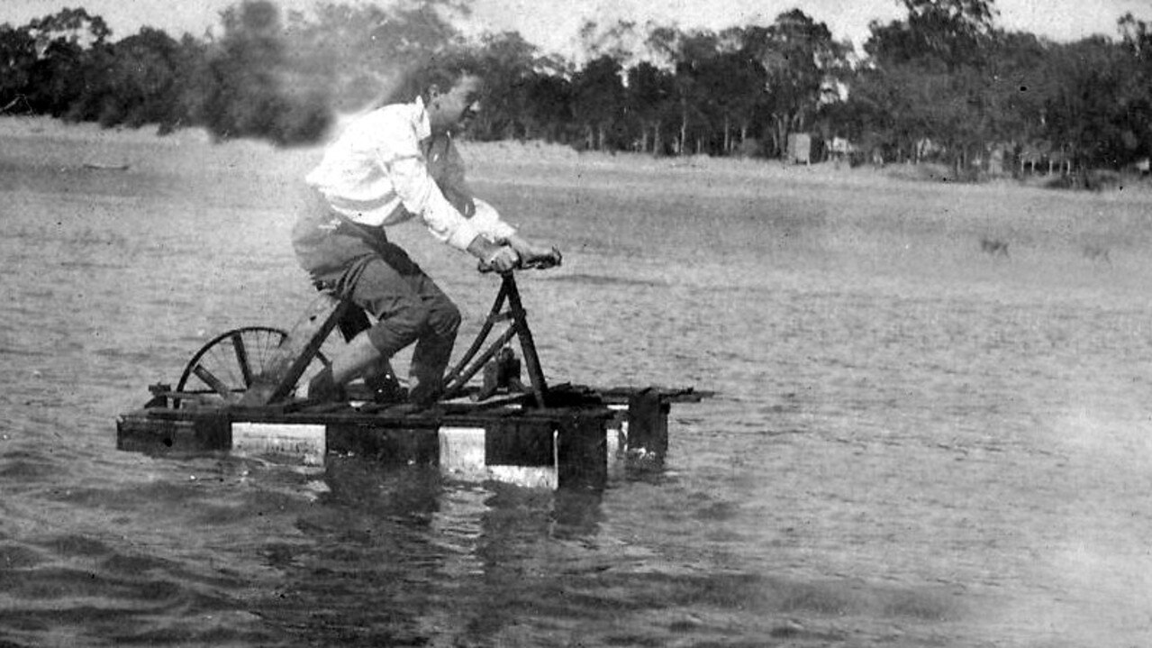 In the 1930s, an intrepid local made a floating bicycle with paddle wheels and spent hours paddling along Scarness beach to the amazement of onlookers.