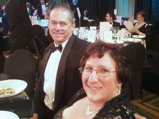 Tony and Donna Bowers representing the Lockyer Valley Demons at the Brownlow’s on Monday night. . Picture: Contributed