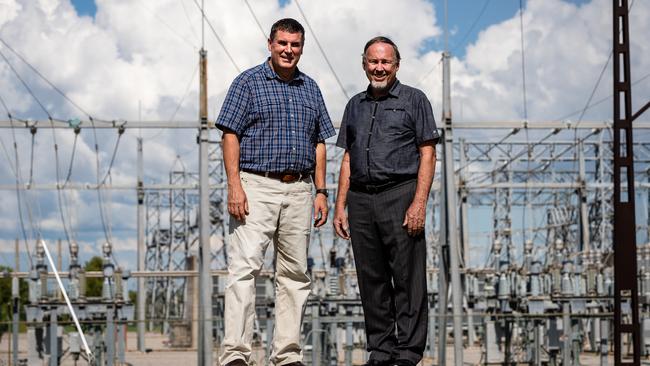 Alan Langworthy and Tim Duignan in Darwin. Picture: News Corp Australia