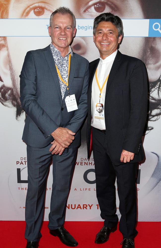 Executive producers Andrew Fraser and Shahen Mekertichian at the Australian premiere of <span id="U32351329009VsG" style="font-weight:normal;font-style:italic;">Lion</span> held at The State Theatre in Sydney. Picture: Christian Gilles