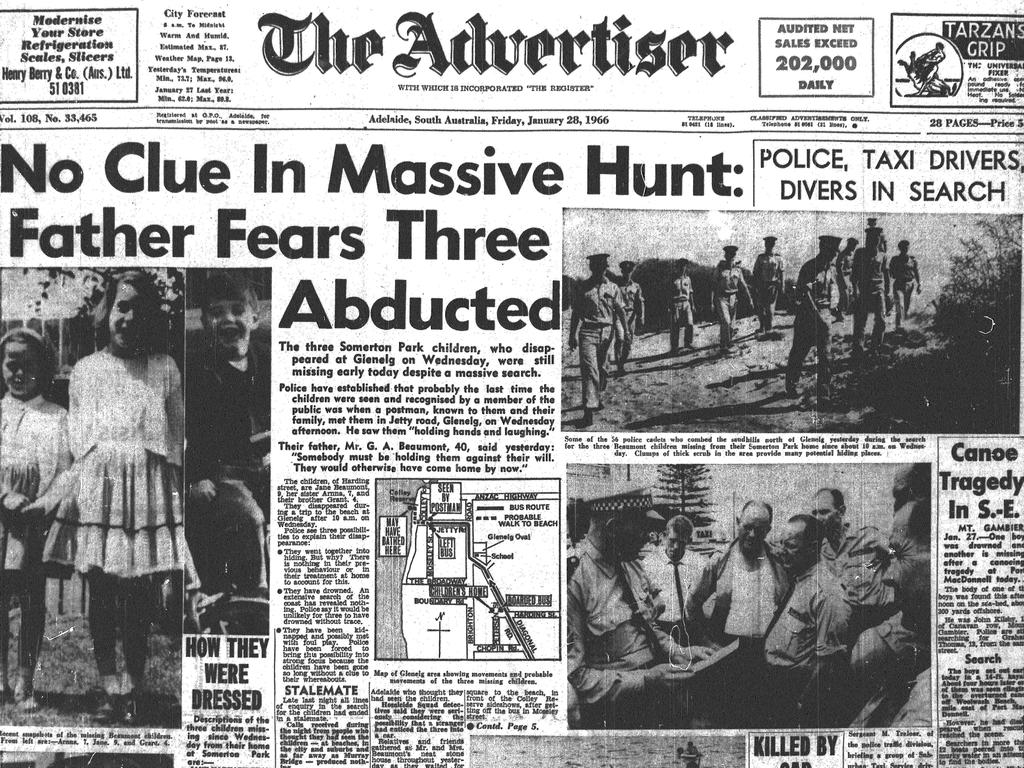 The Advertiser front page on January 27, 1966