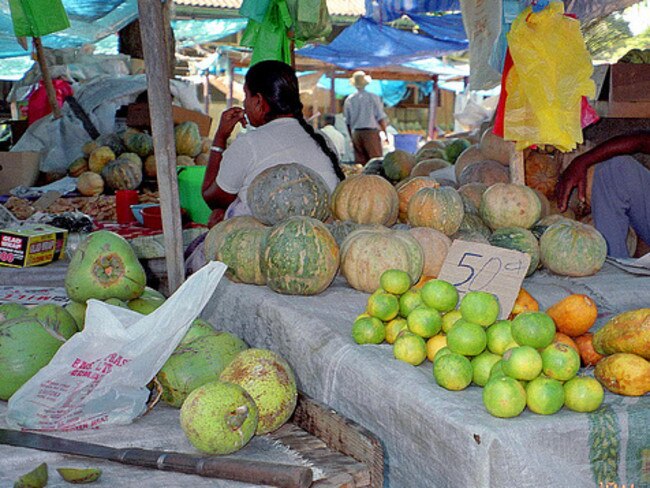 There’s plenty of great fruit for sale at the market in Nadi. Picture: Flick Ik T