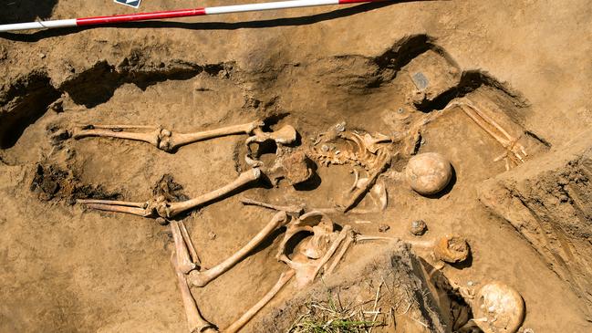 Archaeologists from Britain and Australia conduct an authorised dig at Bullecourt in France in June 2017 and unearth remains of the Great War including two German soldiers. Pictures: Harvey Mills