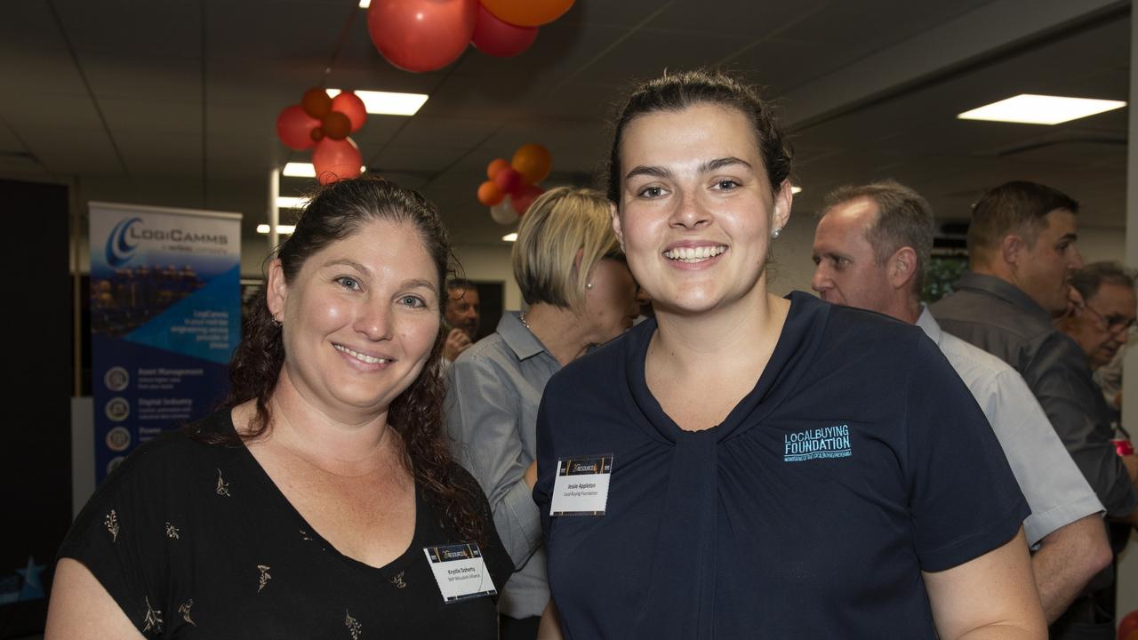 Krystle Doherty and Jessie Appleton at the Resource Industry Network's 20th Anniversary Celebration. Picture: Michaela Harlow