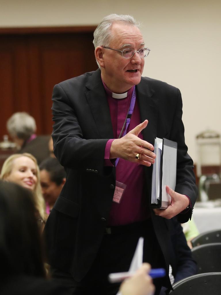 Outgoing Archbishop Phillip Aspinall. Pic Annette Dew