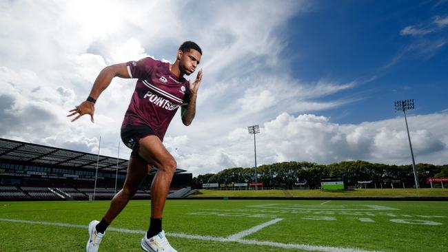 The Sea Eagles have re-signed speedster Jason Saab on a long-term deal. Picture: Max Mason-Hubers