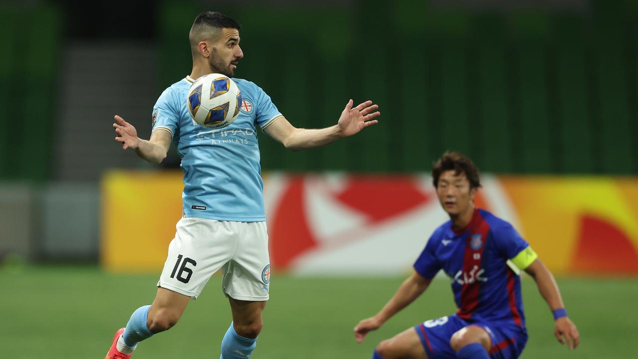 Aziz Behich of Melbourne City controls the ball du against Ventforet Kofu. Picture: Robert Cianflone/Getty Images