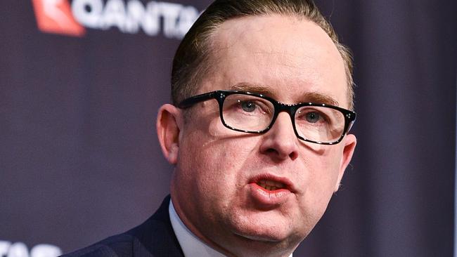 Qantas chief executive Alan Joyce says he thinks a mandatory vaccine will likely for staff. Picture: Flavio Brancaleone