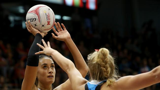 Maria Folau scores during Adelaide’s loss to NSW. Picture: Damian Shaw