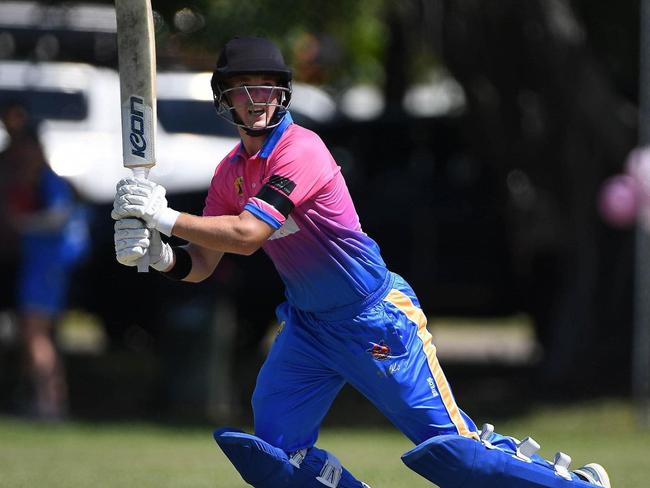 Dylan Brasher made 136 against Waratah in Darwin cricket this season. Picture: NT Cricket.