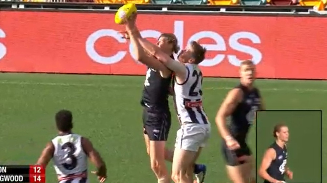 Tom De Koning didn't have the chance to put Carlton in front.