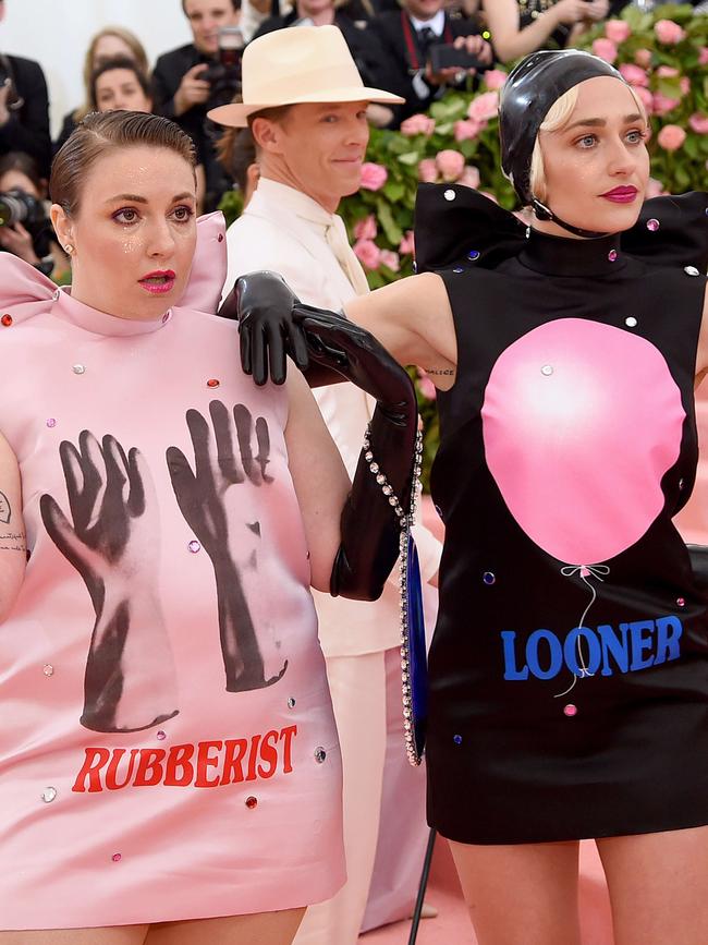 Lena Dunham and Jemima Kirke. Picture: AFP