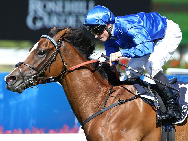 Aussie-trained import Hartnell, ridden here by James McDonald earlier this year. Picture: Anthony Johnson/Getty