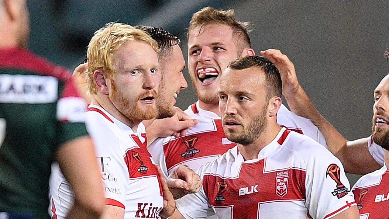 James Graham (left), Thomas Burgess and Josh Hodgson have all been named in the England squad.