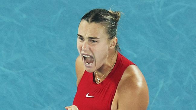 Aryna Sabalenka is moving on. (Photo by Daniel Pockett/Getty Images)