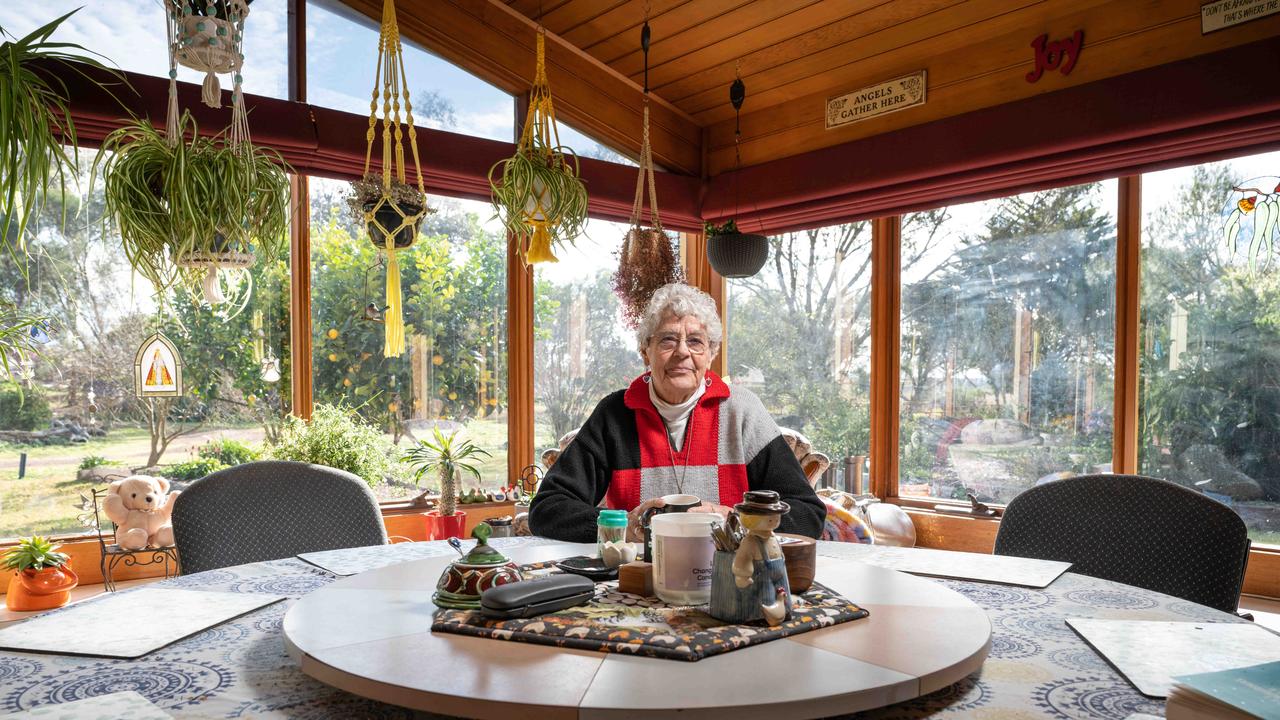 Maria Colla at the Meredith farm. Picture: Brad Fleet